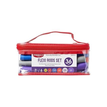 Red By Kiss 36Pcs Flexi Rods Flexible Curling Rods Twist Foam Hair Rollers