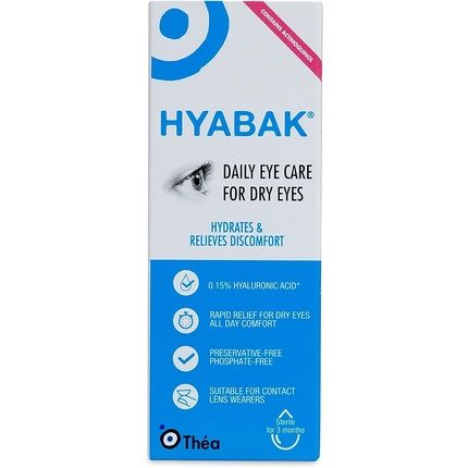Hyabak Eye Drops Moisturising And Refreshing Drops 10Ml - Image 3