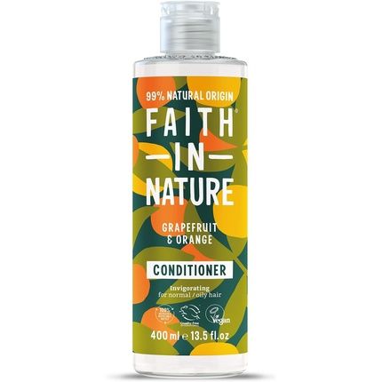 Faith In Nature Grapefruit & Orange Conditioner Invigorating Vegan & Cruelty Free No Sls Or Parabens For Normal To Oily Hair 400Ml