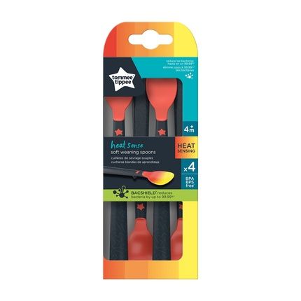 Tommee Tippee Heat Sense Spoon With Heat Sensor 4 Months+ - 4 Pieces