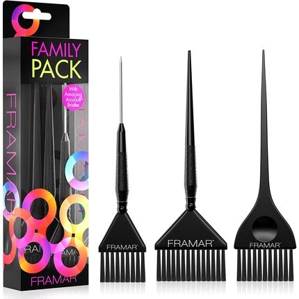 Framar Hair Dye Brush Set For Hair Bleach, Tinting, And Highlighting