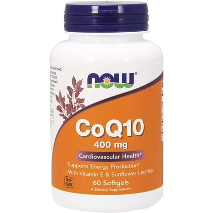 Now Foods Coq10 400Mg Coenzyme Energy Production 60 Softgel Capsules