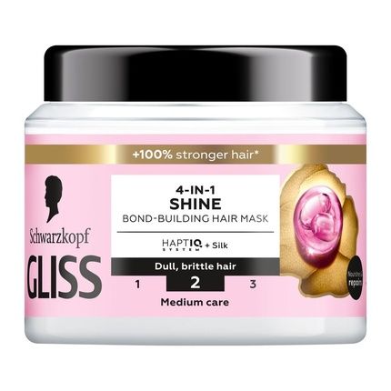 Schwarzkopf Gliss Hair Mask 4 In 1 Shine For Dull Brittle Hair
