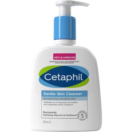 Cetaphil Gentle Skin Cleanser Soap-Free Body & Face Wash For Women & Men With Niacinamide 236Ml