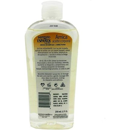 Instituto Espanol Arnica Body Oil Aches And Pain Relief Muscle Recovery And Therapy Aid 8.5 Fl.Oz 250Ml