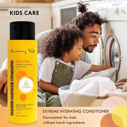 Sunny Isle Kids Care Extreme Hydrating Conditioner 12Oz - Gentle Care For Coils - Image 3