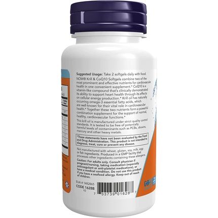Now Foods Krill & Coq10 60 Softgels - Image 3