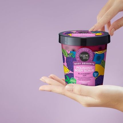 Organic Shop Body Desserts Polishing Body Scrub Blackberry Jam 450Ml - Image 3