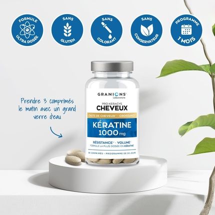 Granions Prokeracys Keratin 1000Mg High Dose Keratin And Biotin For Hair - Image 3