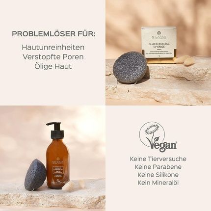 Micaraa Black Konjac Sponge - Image 3