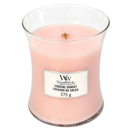 Woodwick Medium Hourglass Scented Candle With Pluswick Innovation Paraffin Coastal Sunset
