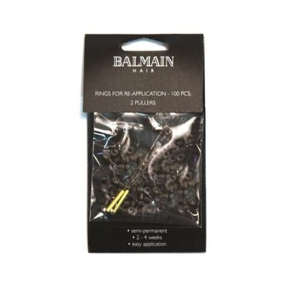 Balmain Double Hair Weft Rings Extension Brown
