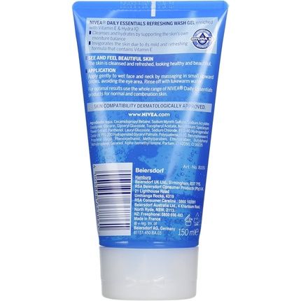 Nivea Daily Essentials Refreshing Face Wash Gel 150Ml
