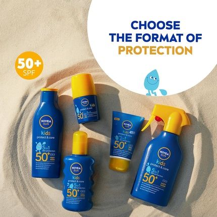 Nivea Sun Kids Protect & Care Spf 50+ Coloured Spray 200Ml Sunscreen Moisturizing Spray - Image 3