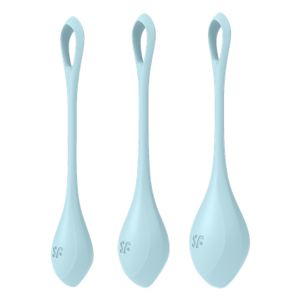 Satisfyer Yoni Balls Yoni Power 2 - Skin-Friendly Silicone Light Blue