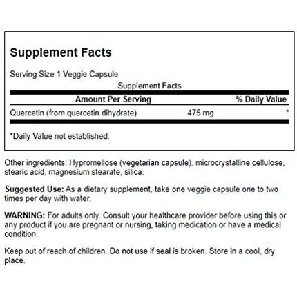 Swanson High Potency Quercetin Immune Health Support 60 Veggie Capsules