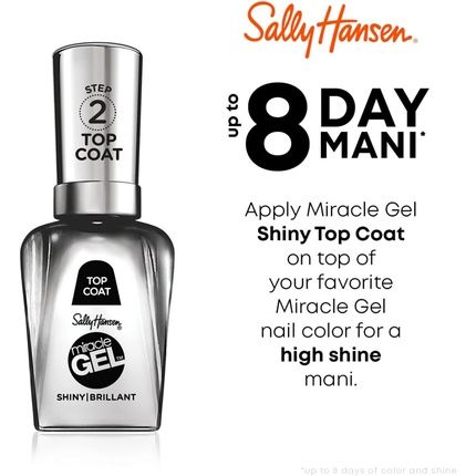 Sally Hansen Miracle Gel Nail Polish Top Coat 14.7Ml - Image 3