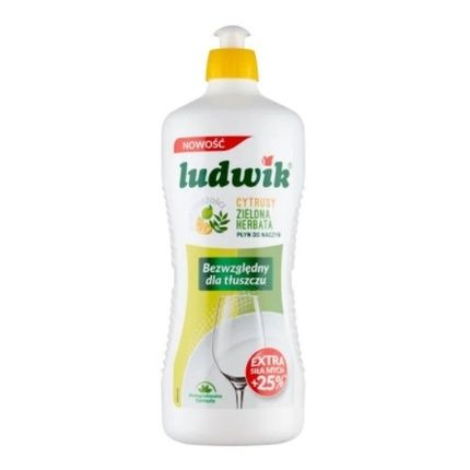 Ludwik Premium Green Tea Lemon Dish Soap - 900Ml