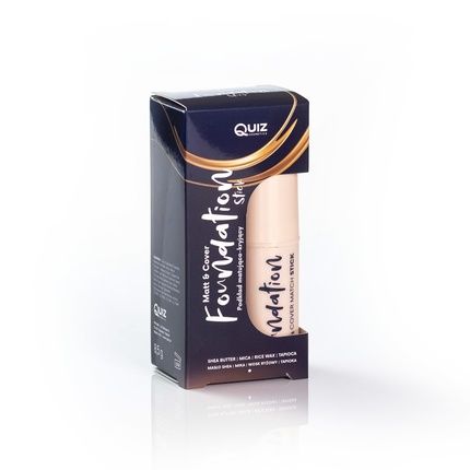 Quiz Cosmetics Matt & Cover Stick Concealer Foundation Stick Enriched With Castor Oil And Shea Butter Natural 75G