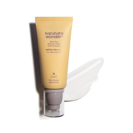 Haruharu Wonder Black Rice Moisture Airyfit Daily Sunscreen 50Ml Reef Safe Formula Non-Greasy Velvet Finish