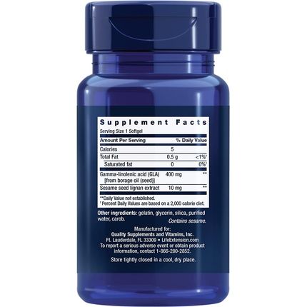 Life Extension Mega Gla With Sesame Lignans 30 Softgels