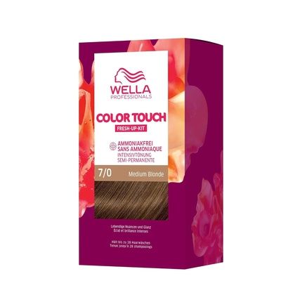 Wella Professionals Color Touch Semi-Permanent Hair Color Without Ammonia - Hair Dye For Color Refreshment And Gray Hair Coverage - Root Kit Including Hair Mask Medium Blonde