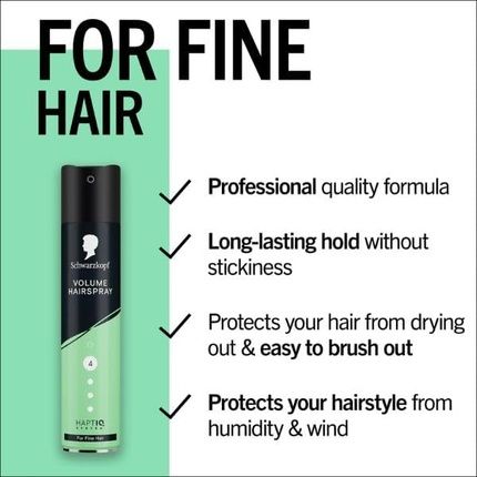 Schwarzkopf Hairspray Volume 250Ml Hold Level 4 Hair Styling - Image 3