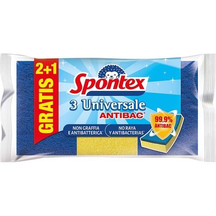 Spontex Universal Sponge Delicata 2+1, Blue, One Size, 20