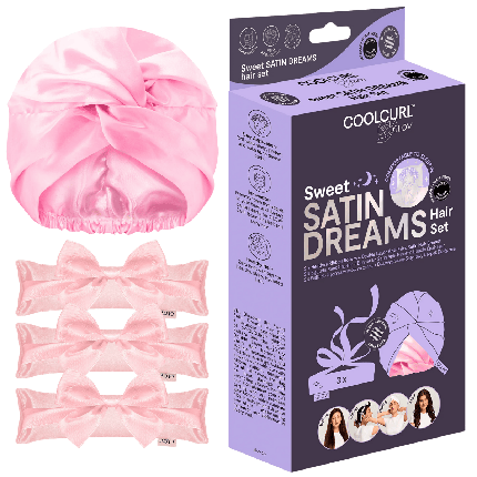 Glov Coolcurl Sweet Satin Dreams Hair Set Pink