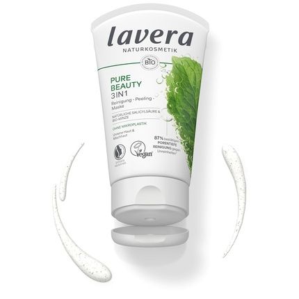 Lavera Pure Beauty 3-In-1 Cleanser, Scrub & Mask Natural Cosmetics