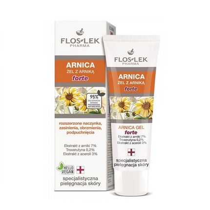 Floslek Arnica Gel Forte Gel For Enlarged Blood Vessels, Bruising, Swelling, And Puffiness 50Ml
