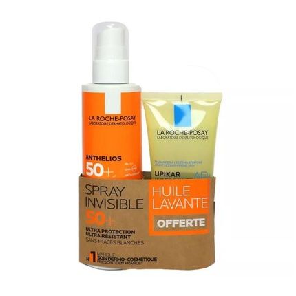 La Roche-Posay Anthelios Invisible Spray Spf50 Lipikar Cleansing Oil Set
