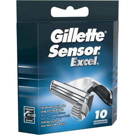 Gillette Sensor Excel Razor Blades For Men 10 Blades
