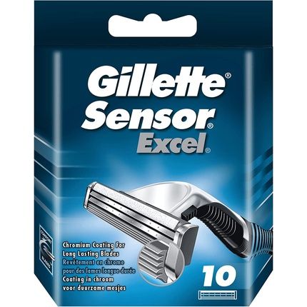 Gillette Sensor Excel Razor Blades For Men 10 Blades