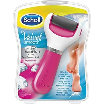 Scholl Velvet Smooth Pedi Electric Foot File Hard Skin Remover With Ultra Coarse Refill - Pink