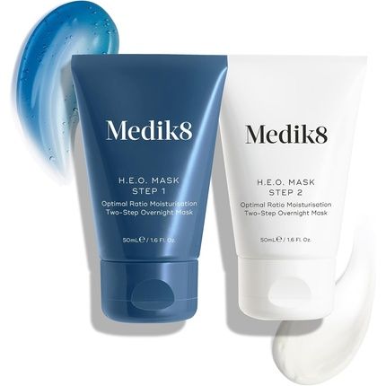 Medik8 H.E.O Optimal Ratio Moisturisation Two-Step Overnight Hydrating Face Mask Skincare Treatment With Hyaluronic Acid