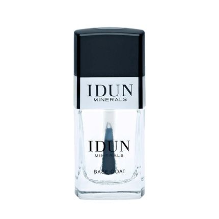 Idun Minerals Crystal Base Coat Nail Polish Natural Chip-Resistant Keratin And Almond Oil Formula Cruelty Free 100% Vegan Nail Care Clear Color 0.37 Fl Oz Bottle