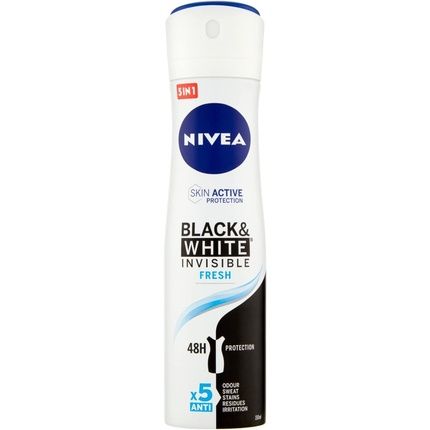 Nivea Women'S Deodorant Spray Invisible For Black & White Fresh 150Ml