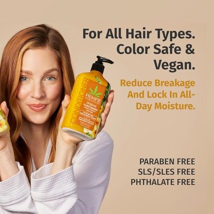 Hempz Biotin Conditioner Original Light Floral & Banana For Growth - Image 3