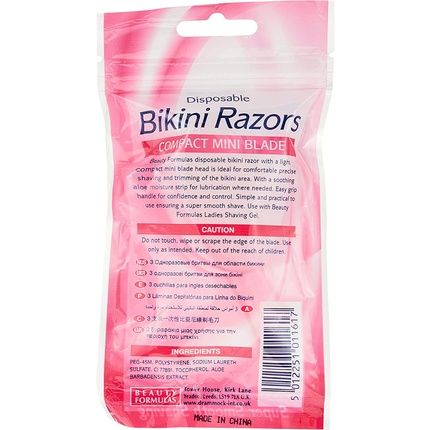 Beauty Formulas Disposable Bikini Razors Compact Mini Blade - Pack Of 3
