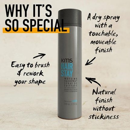 Ksm Hairstay Working Hairspray With Touchable, Moveable Finish 300Ml