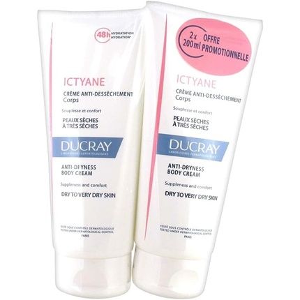Ducray Ictyane Emollient Nutritive Cream For Face And Body 200Ml