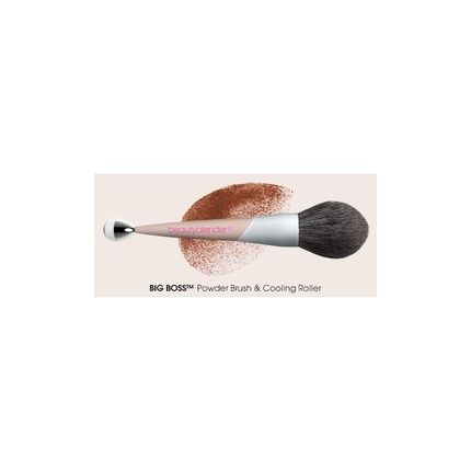 Beautyblender Big Boss Double-Sided Powder Brush For Setting Powder, Pressed Powder, Bronzer, And More With Cooling Anti-Puff Face Roller For Soothing Skin - Image 3