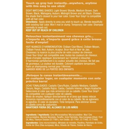 Cover Your Gray Touch Up Stick For Women Light Brown/Blonde 0.15Oz