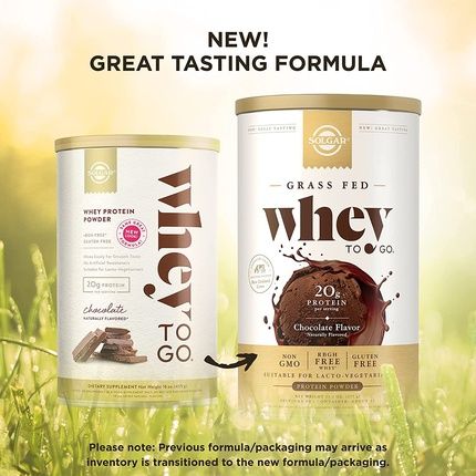 Solgar Grass Fed Whey To Go Protein Powder Chocolate, 2.3 Lb - 20G Of Grass-Fed - Image 3