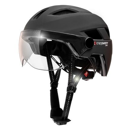 Crazy Safety Oak Bicycle Helmet Black Size 55Cm To 61Cm