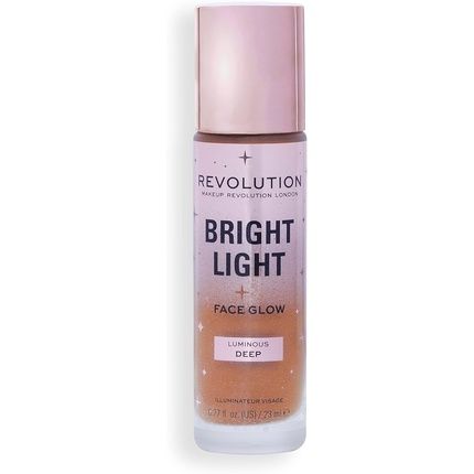 Makeup Revolution Bright Light Face Glow Brightening Skin Tint Radiant Finish Luminous Deep - Image 3