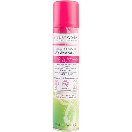 Brushworks Refresh & Revitalise Fruity Watermelon Dry Shampoo 200Ml