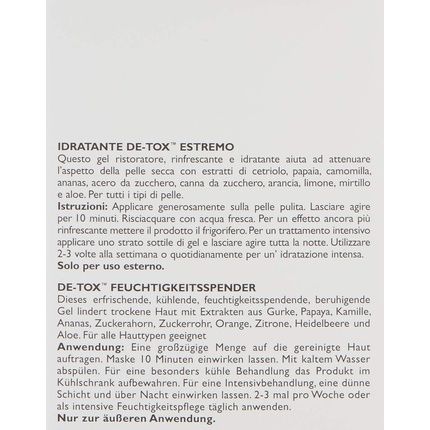 Cucumber Gel Mask Extreme De-Tox Hydrator Cooling And Hydrating Facial Mask 150Ml - Image 3