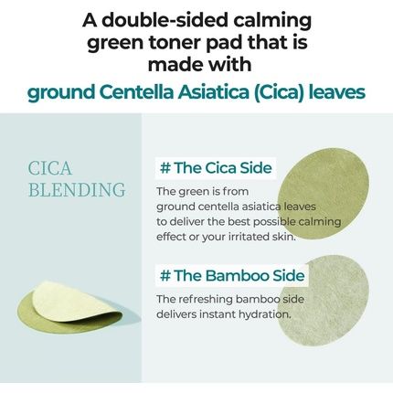 Numbuzin No.1 Centella Re-Leaf Green Toner Pad - Vegan Double-Sided Herb - Image 3